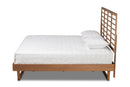 Felisa Walnut Brown King Size Platform Bed Baxton