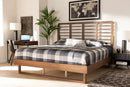 Felisa Walnut Brown King Size Platform Bed Baxton