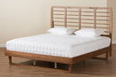 Felisa Walnut Brown King Size Platform Bed Baxton
