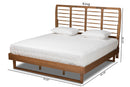 Felisa Walnut Brown King Size Platform Bed Baxton
