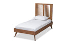 Falan Ash Walnut Twin Size Platform Bed Baxton