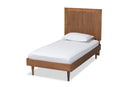 Luiza Ash Walnut Twin Size Platform Bed Baxton