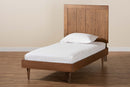 Luiza Ash Walnut Twin Size Platform Bed Baxton