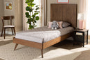 Tarana Ash Walnut Twin Size Platform Bed Baxton