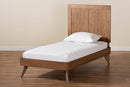 Tarana Ash Walnut Twin Size Platform Bed Baxton