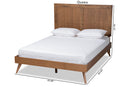Tarana Ash Walnut King Size Platform Bed Baxton
