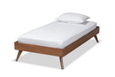 Mabyn Ash Walnut Twin Size Platform Bed Baxton