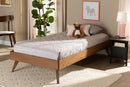 Mabyn Ash Walnut Twin Size Platform Bed Baxton