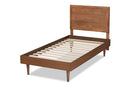 Lieven Walnut Brown Twin Size Platform Bed Baxton