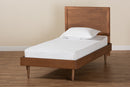 Lieven Walnut Brown Twin Size Platform Bed Baxton