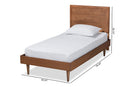 Lieven Walnut Brown Twin Size Platform Bed Baxton