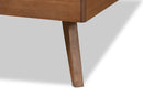 Saki Walnut Brown Twin Size Platform Bed Baxton