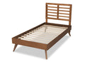 Graca Walnut Brown Twin Size Platform Bed Baxton