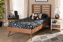 Graca Walnut Brown Twin Size Platform Bed Baxton