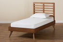 Graca Walnut Brown Twin Size Platform Bed Baxton
