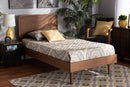 Varick Walnut Brown Twin Size Platform Bed Baxton