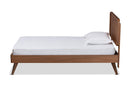 Jacinth Walnut Brown Twin Size Platform Bed Baxton
