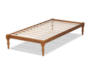 Lakota Walnut Brown Twin Size Platform Bed Baxton
