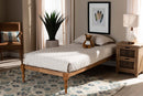 Lakota Walnut Brown Twin Size Platform Bed Baxton