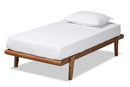 Horace Walnut Brown Twin Size Platform Bed Baxton