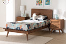 Bistra Walnut Brown and Rattan Twin Size 3-Piece Bedroom Set Baxton