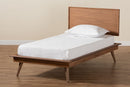 Hillary Walnut Brown Twin Size Platform Bed Baxton