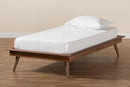 Hillary Walnut Brown Twin Size Platform Bed Baxton