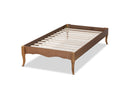 Corinne Ash Walnut Twin Size Platform Bed Baxton