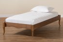 Corinne Ash Walnut Twin Size Platform Bed Baxton