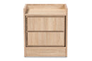 Lesia Oak 1-Door Nightstand Baxton
