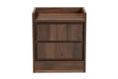 Lesia Walnut Brown 1-Door Nightstand Baxton