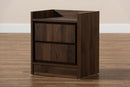 Lesia Walnut Brown 1-Door Nightstand Baxton