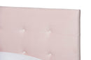 Deacon Glam Light Pink Velvet Fabric Upholstered Twin Size Panel Bed Baxton