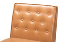 Mario Tan Faux Leather Walnut Brown Dining Chair Baxton