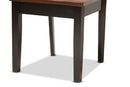 Baden Two-Tone Dark Brown and Walnut Brown 5-Piece Dining Set Baxton