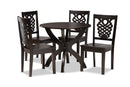 Manhattan Dark Brown 5-Piece Dining Set Baxton