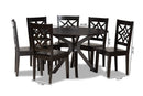 Darlene Dark Brown 7-Piece Dining Set Baxton