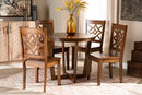 Anfield Walnut Brown 5-Piece Dining Set Baxton
