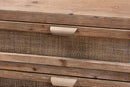 Lovina Whitewashed Natural Brown Rattan 3-Drawer Storage Cabinet Baxton