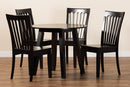 Laluna Dark Brown 5-Piece Dining Set Baxton