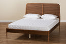 Carie Walnut Brown King Size Platform Bed Baxton