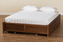 Irina Walnut Brown Full Size 4-Drawer Platform Storage Bed Baxton