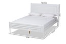 Branca White Full Size Platform Bed Baxton