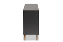 Yori Dark Gray and Gold 6-Drawer Dresser Baxton