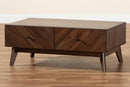 Leryn Walnut Brown Coffee Table Baxton