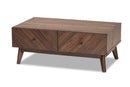 Leryn Walnut Brown Coffee Table Baxton