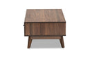 Leryn Walnut Brown Coffee Table Baxton