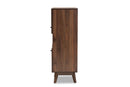 Leryn Walnut Brown Storage Cabinet Baxton