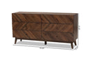 Leryn Walnut Brown 6-Drawer Dresser Baxton