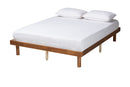 Fortuna Walnut Brown Full Size Platform Bed Baxton